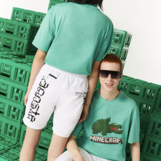 LACOSTE 拉科斯特 X MINECRAFT 男女款圆领短袖T恤 TH5038 绿色 XS