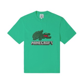 LACOSTE 拉科斯特 X MINECRAFT 男女款圆领短袖T恤 TH5038 绿色 XS