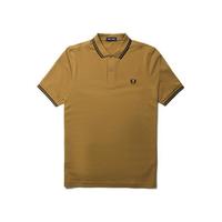 FRED PERRY 佛莱德·派瑞 男士短袖POLO衫 FPXPOCM3600XM 姜黄/黑色 XXL