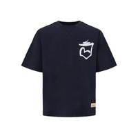 EVISU 惠美寿 男女款圆领短袖T恤 2ESADM2TS523LFCTDNAY 深蓝色 S