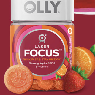 OLLY 专注糖 草莓橙子味 36粒