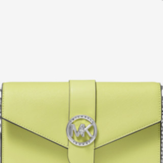MICHAEL KORS 迈克·科尔斯 Charm系列 女士牛皮斜挎包 32S0S00C6L763 柠檬黄 中号