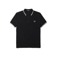 FRED PERRY 佛莱德·派瑞 男士短袖POLO衫 FPXPOCM3600XM 黑色/白色 XL