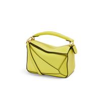 LOEWE 罗意威 Puzzle系列 女士迷你经典牛皮革手袋 322.30.U95 Lime Yellow