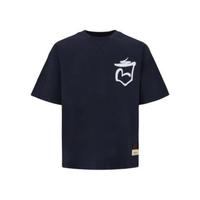 EVISU 惠美寿 男女款圆领短袖T恤 2ESADM2TS523LFCTDNAY 深蓝色 L