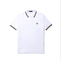 FRED PERRY 佛莱德·派瑞 男士短袖POLO衫 FPXPOCM3600XM 白色/黑色 L