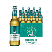 XUELU BEER 雪鹿啤酒 燕京啤酒 雪鹿8度清爽啤酒500ml*12瓶 夏日畅饮 整箱装