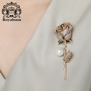 Royal sasa 女士合金玫瑰胸针 HXZ907008