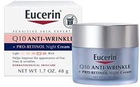 Eucerin 优色林 Q10 晚霜，阻止皱纹-无香料，视黄醇，在您睡觉时可保湿，使皮肤更柔软，