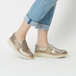 clarks其乐女鞋秋traceeasy乐福鞋一脚蹬松糕鞋小白鞋女单鞋