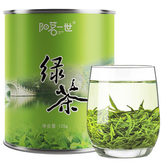 阳茗一世 新茶高山云雾绿茶 春茶 浓香型茶叶 125g罐装