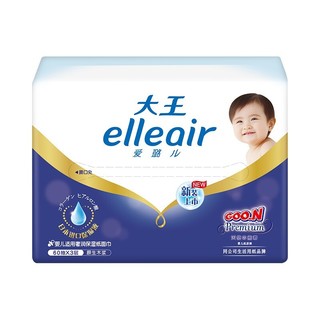 elleair 大王爱璐儿 婴儿适用奢润保湿纸面巾 60抽*30包