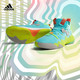adidas 阿迪达斯 官网哈登6代男女篮球运动鞋GV8703 湖蓝色/橙色/灰 41(255mm)
