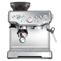 Breville 铂富 BES870 半自动意式咖啡机 家用 咖啡粉制作 多功能咖啡机 银色
