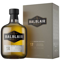 PLUS会员：Balblair 巴布莱尔 12年单一麦芽威士忌 46%vol 1000ml