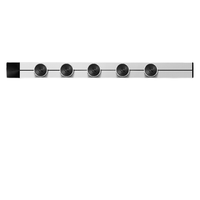 BULL 公牛 GN-GB1+GN-GS11 轨道插座+五孔适配器*5 银色 1000mm 铝环明装款