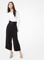MICHAEL KORS Belted Pleated Culottes