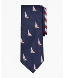 Brooks Brothers 布克兄弟 男款 帆船和條紋領帶