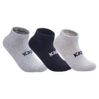 Kappa 卡帕 男子运动袜 KP8W15  黑色/藏蓝/浅灰 三双装