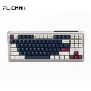 FL·ESPORTS 腹灵 CMK87三模热插拔键盘87键 全键可换轴-机械之心 凯华BOX红轴