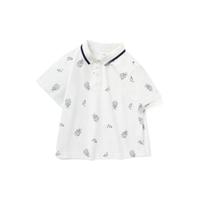 balabala 巴拉巴拉 甜心水手系列 208222117114-00319 男童T恤 白黑色调 120cm