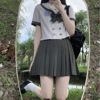 东京岁时记JK JK制服 霖葉中 水手服短袖上衣 绿色