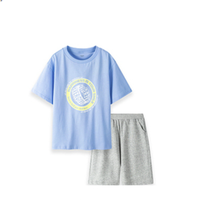 balabala 巴拉巴拉 潮流新生代系列 208222119116-80016 男童短袖套装 粉蓝 170cm