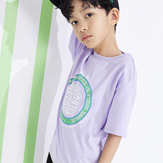 balabala 巴拉巴拉 潮流新生代系列 208222119116-70030 男童短袖套装 粉紫 170cm