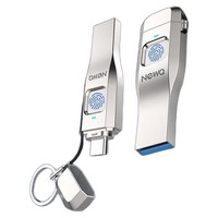 NEWQ NewQ D2指纹加密U盘 防泄密TypeC USB接口手机电脑两用办公商用优盘 指纹U盘64G
