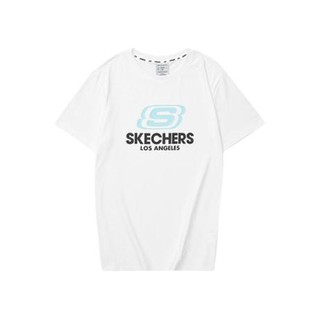 SKECHERS 斯凯奇 中性运动T恤 L122U199/0019 亮白色 XS