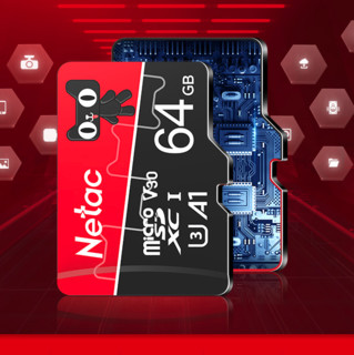 Netac 朗科 P500 天猫联名款 Micro-SD存储卡 64GB（UHS-I、U3、A1）