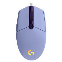 PLUS会员：logitech 罗技 G102 二代 有线鼠标 8000DPI RGB 紫色