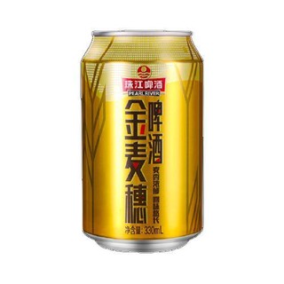 PEARL RIVER 珠江啤酒 金麦穗啤酒 500ml*12听