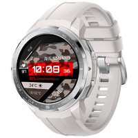 HONOR 荣耀 GS Pro GPS 智能手表 48mm 银色不锈钢表壳 白色表带 树脂(ECG、血氧、GPS)