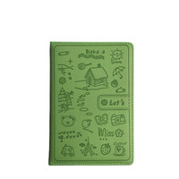 DiLe 递乐文具 25-18 A5印花皮面笔记本 绿色 单本装