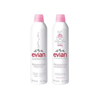 evian 依云 喷雾套装 (天然矿泉水300ml+婴儿喷雾300ml)