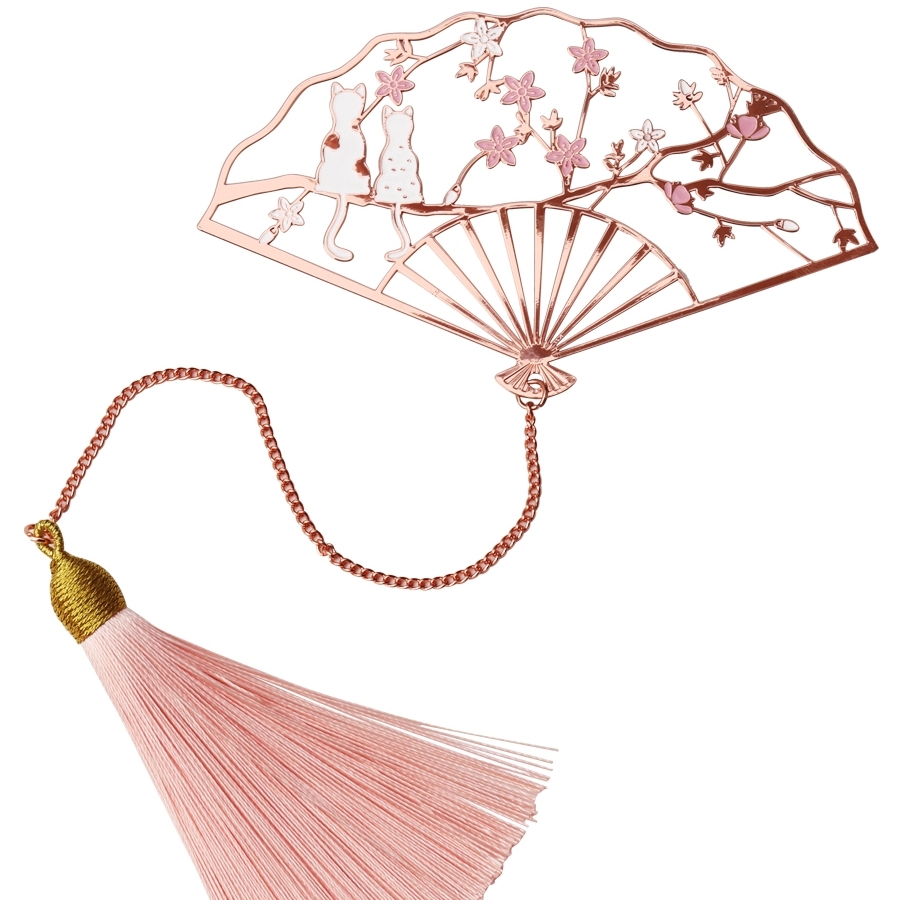 雅轩斋 文艺镂空书签 幸福猫猫 流苏款