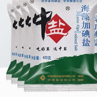 中盐 海藻加碘盐 400g*6袋