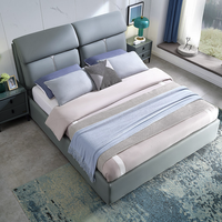 QuanU 全友 105226A-BYC 简约卧室布床 浅绿 1.8m床 高箱款