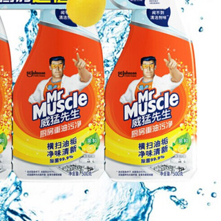 Mr Muscle 威猛先生 厨房重油污净 500g+500g替换装 清爽柠檬