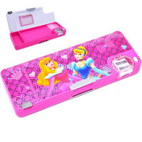 Disney 迪士尼 公主联名系列 58006 多功能双开笔盒 玫红公主 单个装