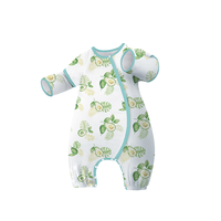 i-baby 10AA08226002P207P14 恒温抗菌纱布睡袋 春夏款 香草牛油果 90码