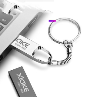 XIAKE 夏科 大圆孔 32G USB 2.0 U盘 银色 32G USB-A