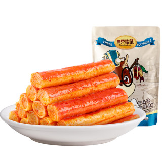 三只松鼠蟹味棒162g网红零食小吃即食海鲜蟹棒手撕蟹柳