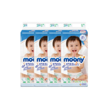 moony 尤妮佳（MOONY）畅透系列纸尿裤新升级透气干爽大号尿不湿XL44*4包 12-17kg