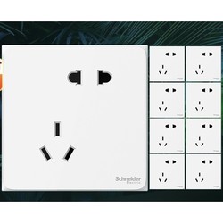 Schneider Electric 施耐德电气 皓呈系列 斜五孔插座 奶油白 10只装