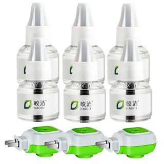 皎洁 电热蚊香液 40ml*6瓶 3器