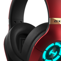 EDIFIER 漫步者 GX 耳罩式头戴式动圈降噪有线耳机 红金色 3.5mm/Type-C/USB-A