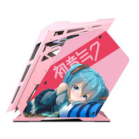 WJCOOLMAN 大咖PRO ATX机箱 半侧透 初音粉+UFO风扇 7个装
