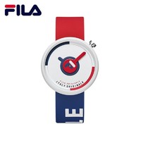 FILA 斐乐 新品男女士手表情侣款玩趣撞色防水运动硅胶腕表6126 红蓝6126